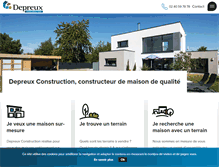 Tablet Screenshot of depreux-construction.com